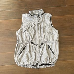 Lou & Grey Women's Hooded Utility Gray Vest Size XL NWOT!